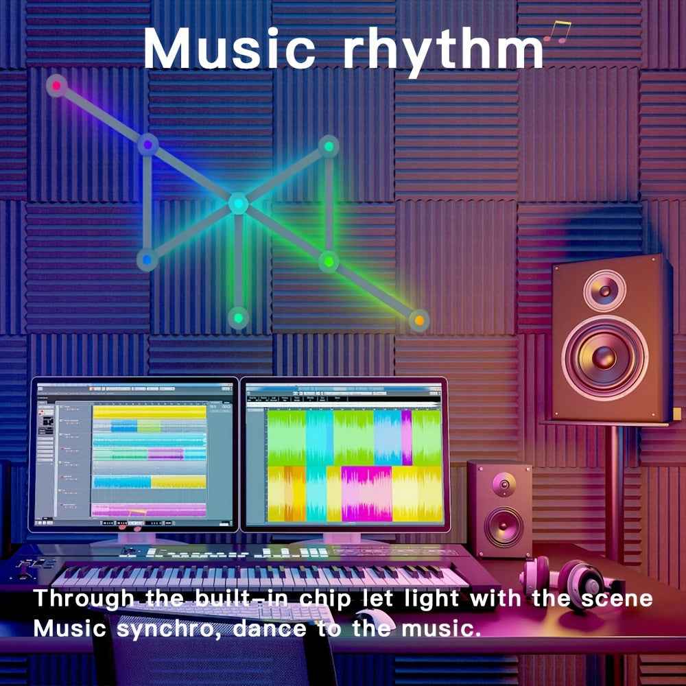 Synapik Smart Colorful Starry Sky Light with Voice Control Features