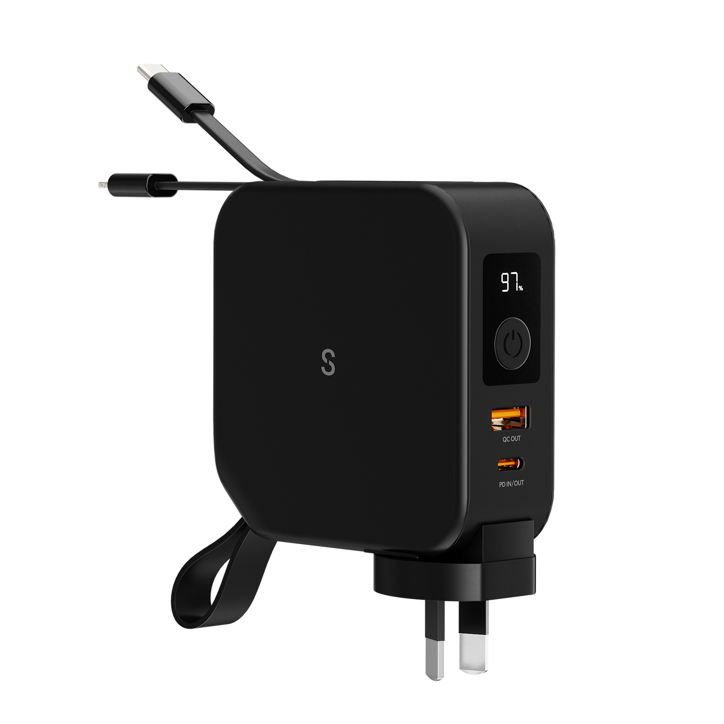 Synapik 5-in-1 Magnetic Wireless Power Bank with Built-in Cable Prongs for Ultimate Charging Solutions