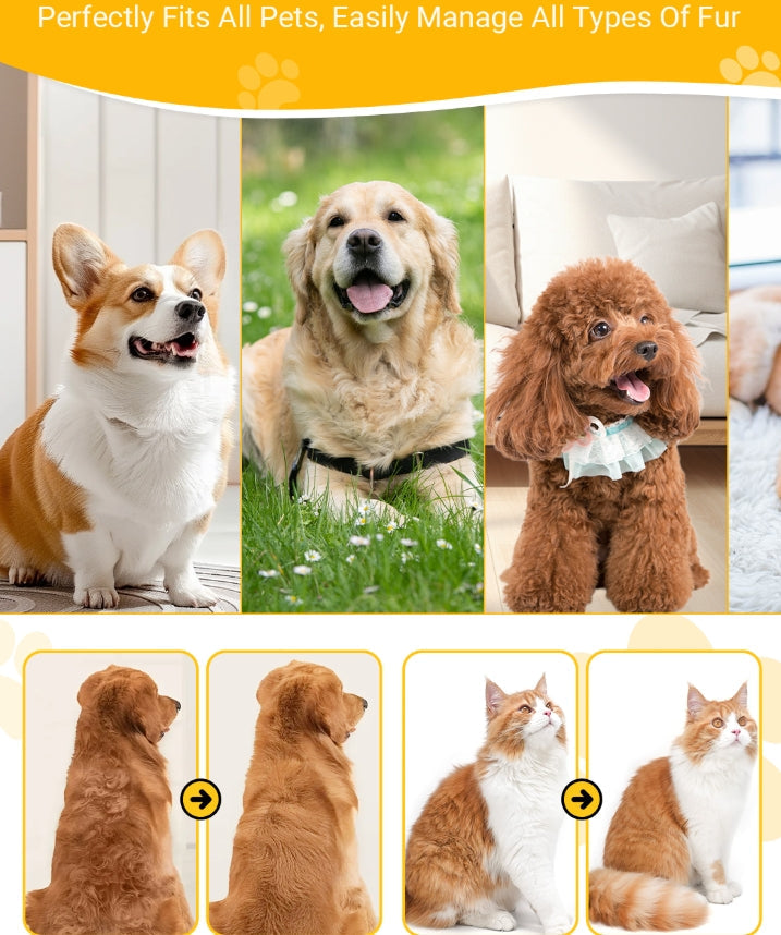 Synapik Pet Hair Detangling Comb - Multifunctional Grooming Tool for Effortless Care