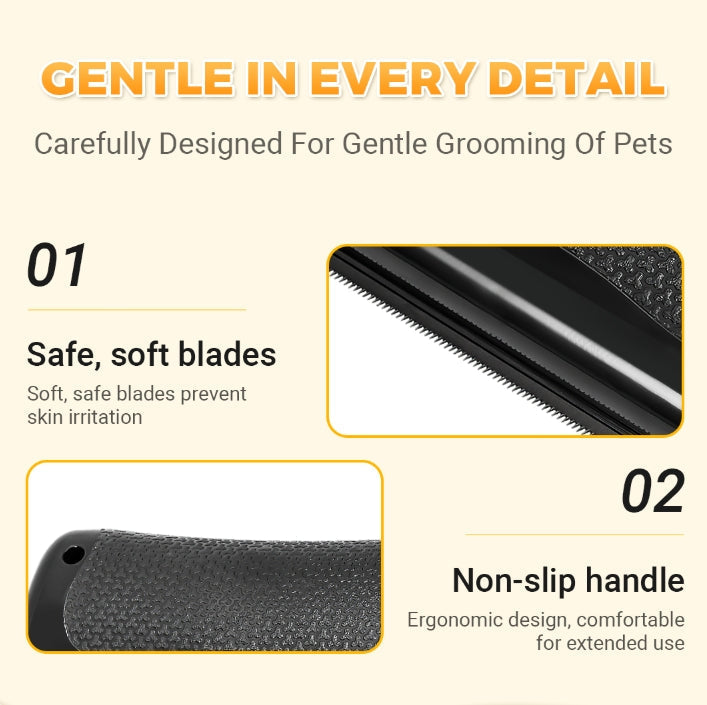 Synapik Pet Hair Detangling Comb - Multifunctional Grooming Tool for Effortless Care