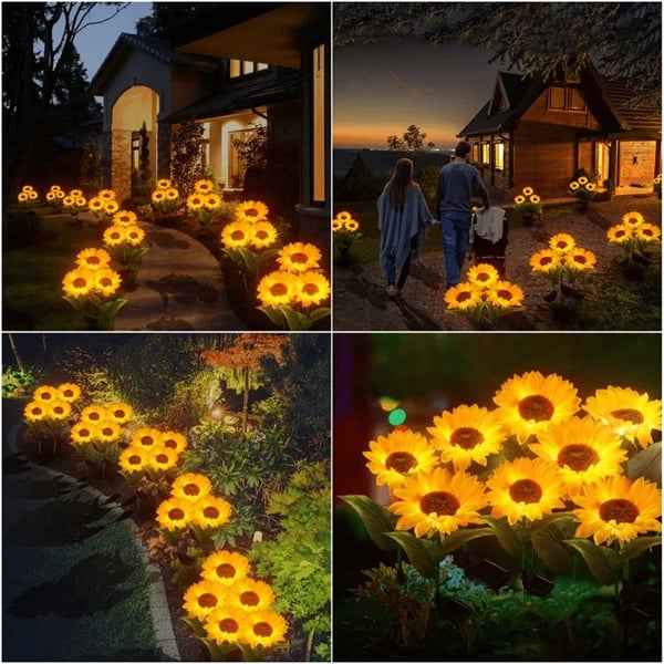 Synapik Waterproof Solar Sunflower Light