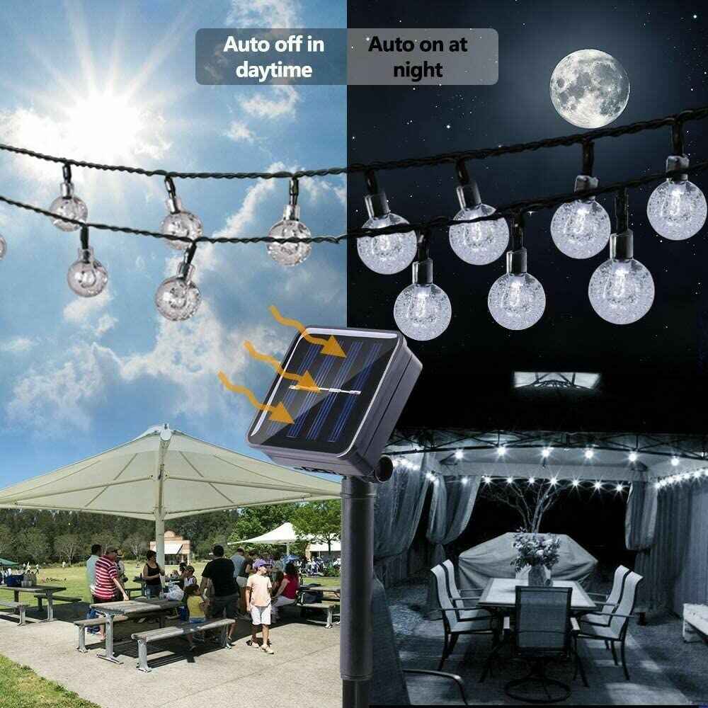 Synapik Waterproof Solar Powered LED Outdoor String Lights(2PCS)