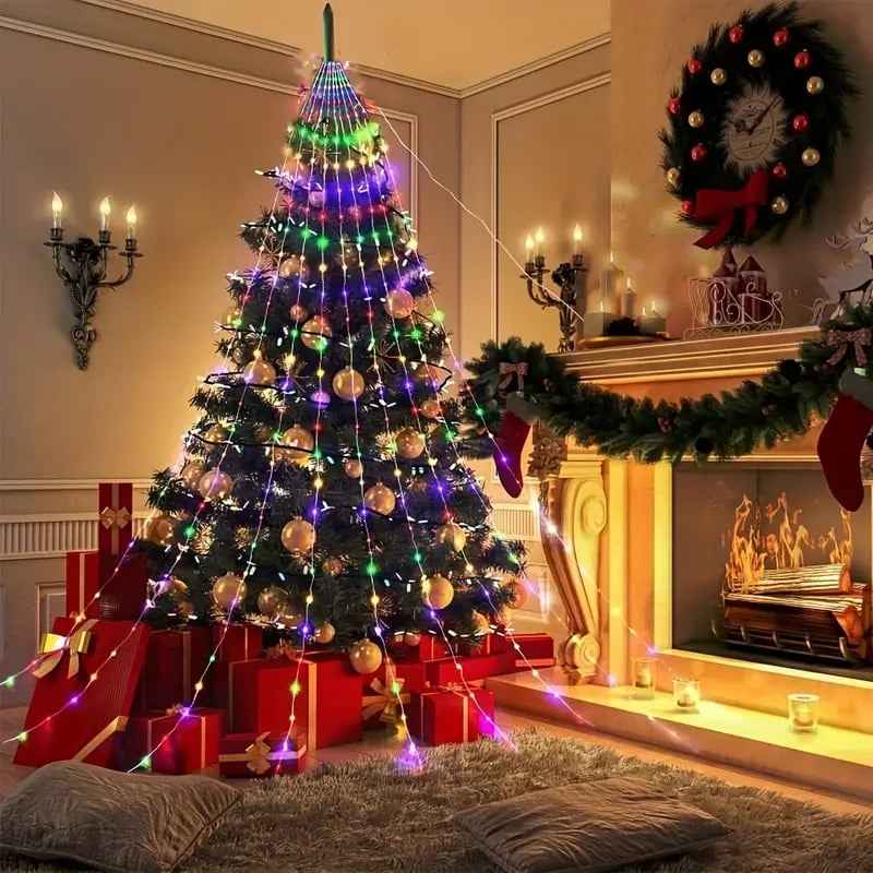 Synapik 8 Modes 100-600 Christmas LED Firefly Twinkle String Lights