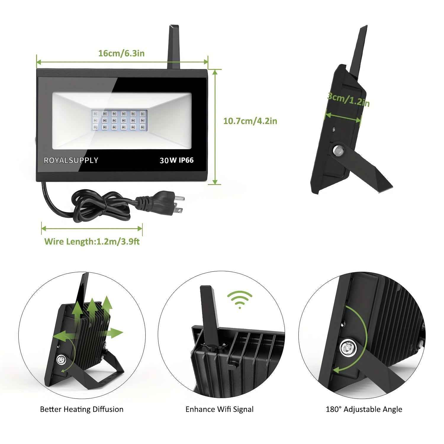 Synapik RGB Outdoor Floodlight - Exceptional Illumination and Energy Efficiency for Your Space