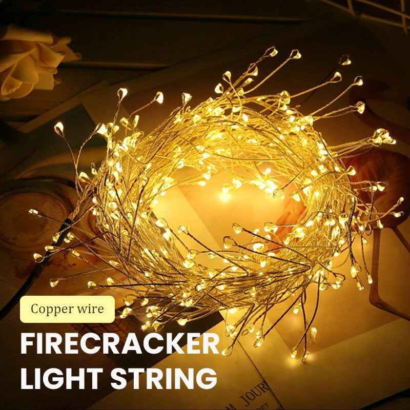 Synapik LED Copper Wire Firecracker Light String(2PCS)