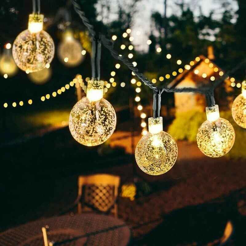 Synapik Waterproof Solar Powered LED Outdoor String Lights(2PCS)