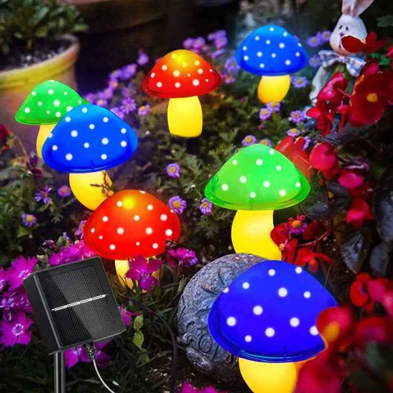 Synapik Colorful Solar Mushroom Lights