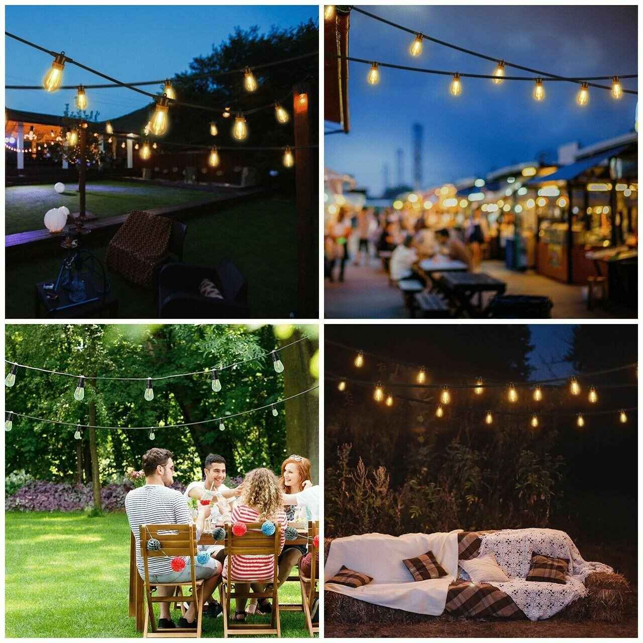 Synapik Waterproof Solar Powered LED Outdoor String Lights(2PCS)