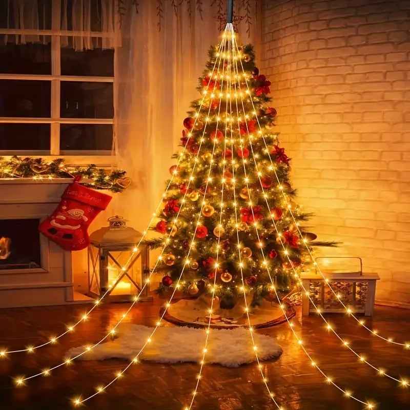 Synapik 8 Modes 100-600 Christmas LED Firefly Twinkle String Lights