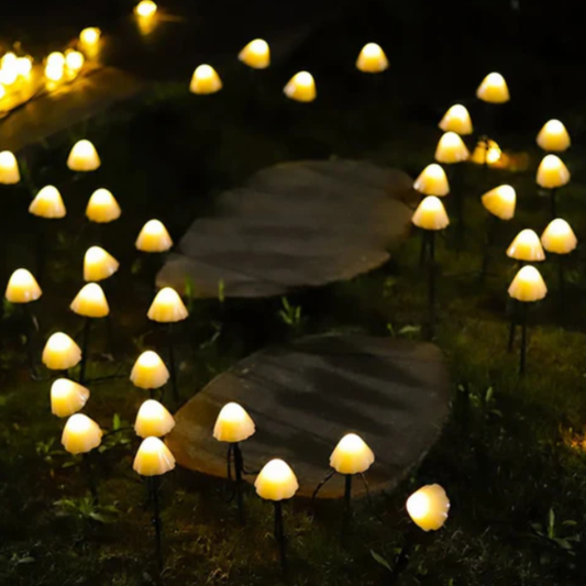 Synapik Solar Mushroom Lights for Outdoor Decor and Garden Illumination