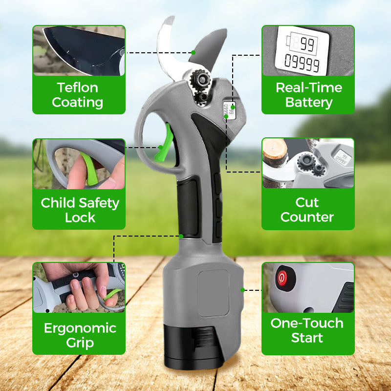 Synapik Electric Pruning Shears – Powerful Cordless Garden Tool with Battery & Charger