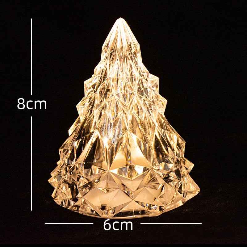Synapik Night Light Crystal Mini Tree Light Flameless LED