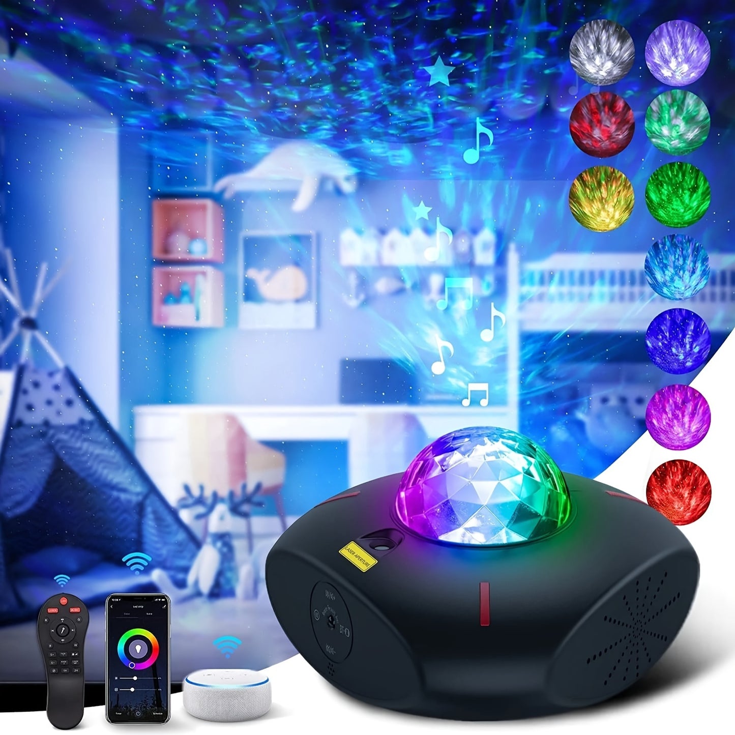 Synapik WiFi Smart Starry Sky Light Projector