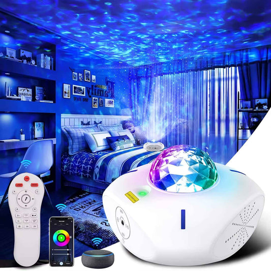 Synapik WiFi Smart Starry Sky Light Projector for Captivating Home Atmosphere