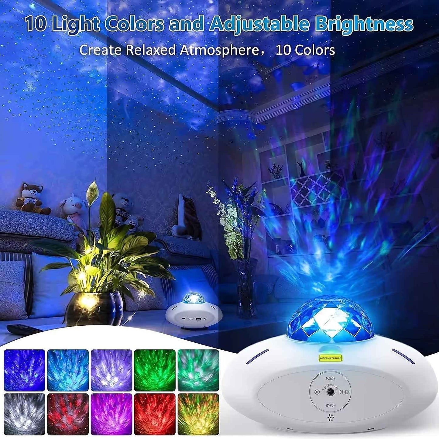 Synapik WiFi Smart Starry Sky Light Projector for Captivating Home Atmosphere