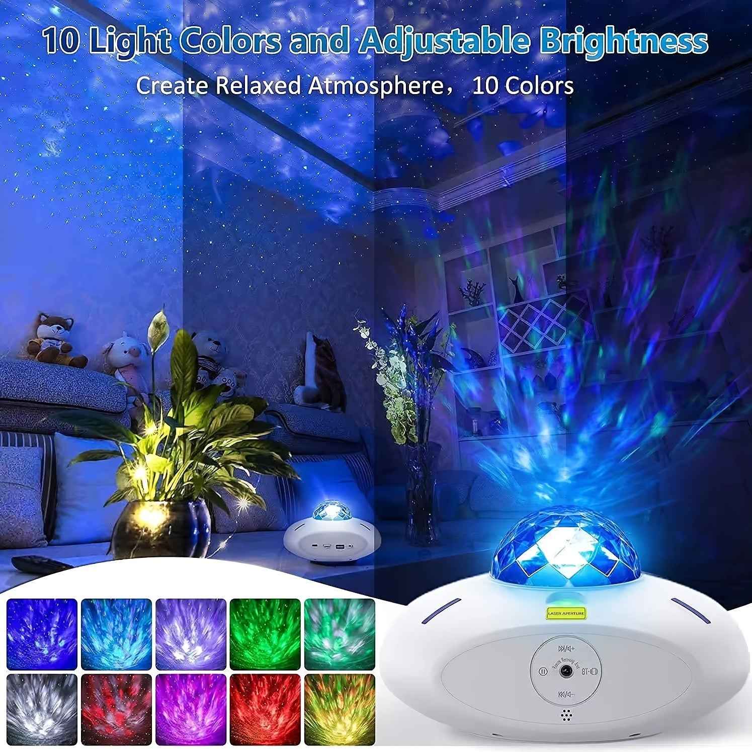 Synapik WiFi Smart Starry Sky Light Projector for Captivating Home Atmosphere