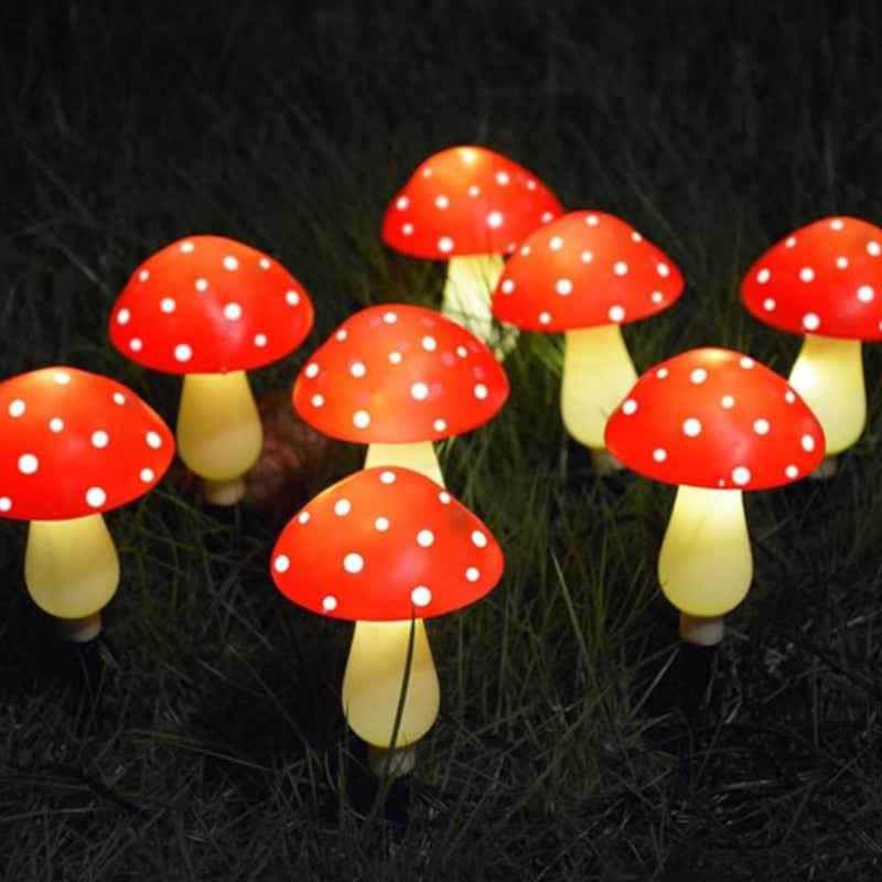 Synapik Colorful Solar Mushroom Lights