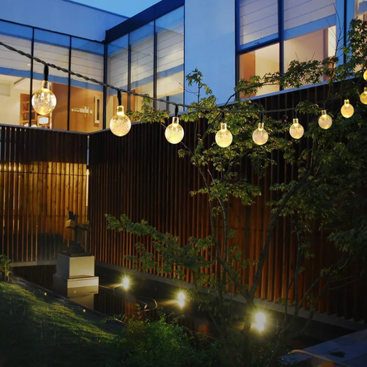Synapik Waterproof Solar String Lights for Outdoor Decor