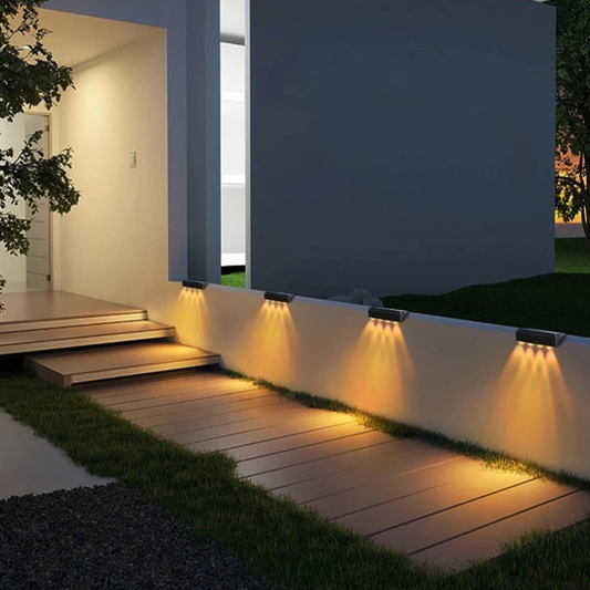 Synapik Solar Fence Light Sets for Outdoor Illumination and Security