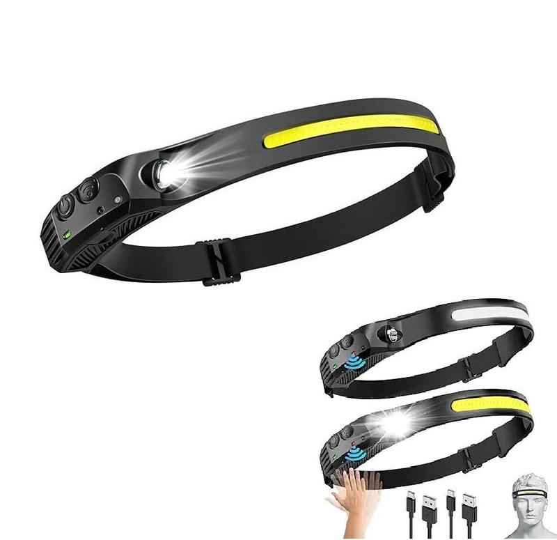 Synapik LED Headlamp Rechargeable- 230° COB Super Bright Head Lights