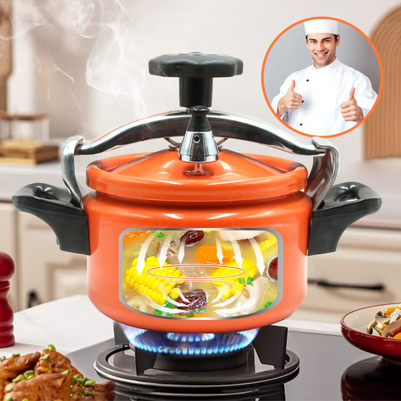 Synapik Uncoated Explosion-Proof Pressure Cooker Mini for Safe Cooking
