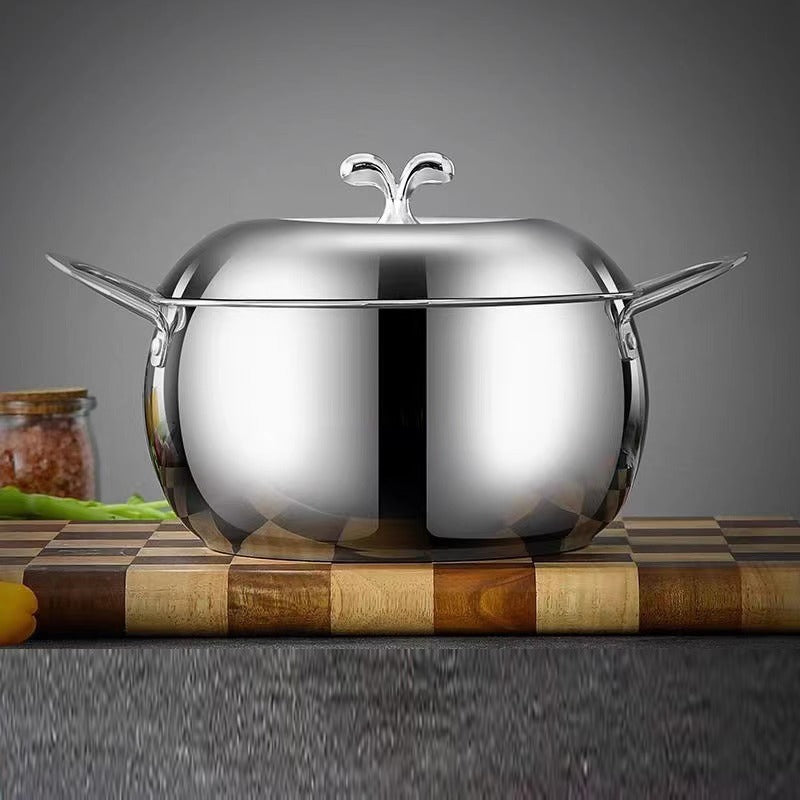 Synapik Stainless Steel Stock Pot with Lid - Durable & Versatile Cookware