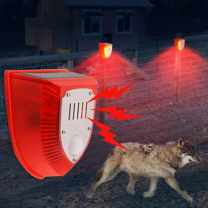Synapik Solar 129dB Sound Security Alarm Light with Motion Sensor