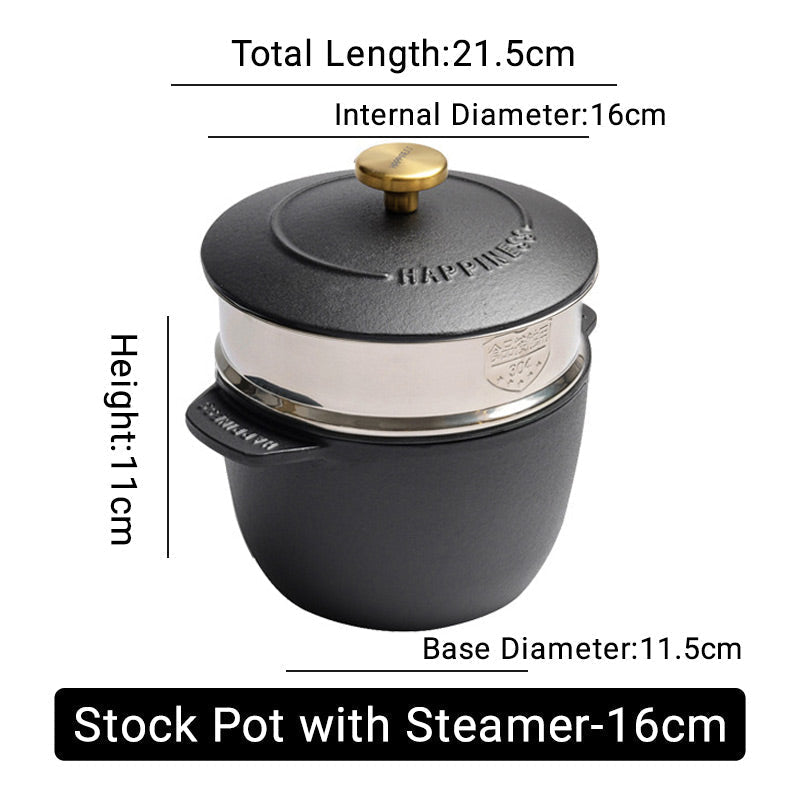 Synapik Multi-Functional Nonstick Stock Pot with Steamer for Versatile Cooking