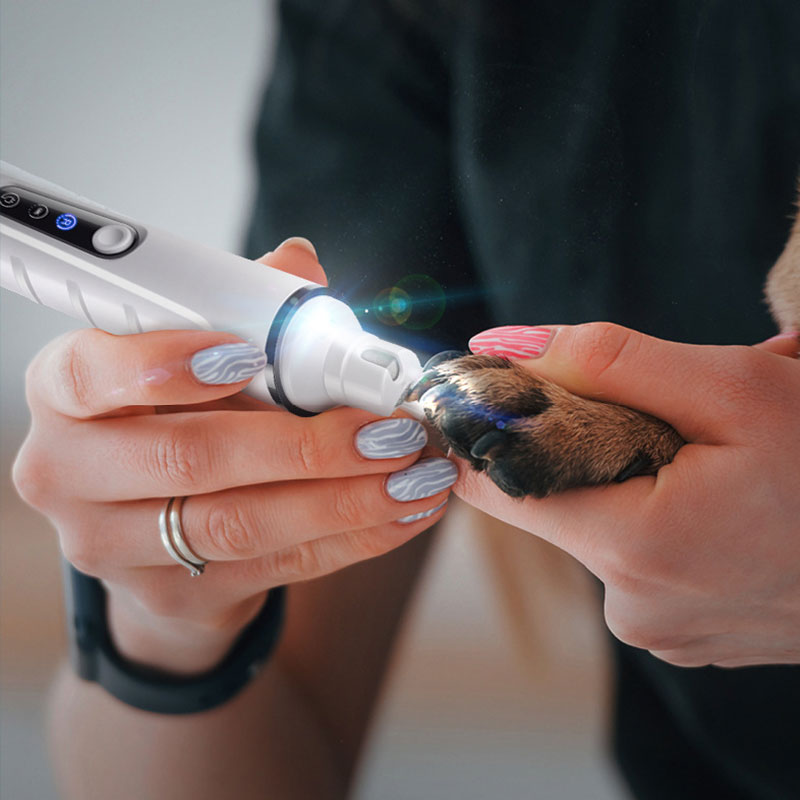 Synapik Super Quiet Pet Nail Grinder with LED Light for Effortless Grooming