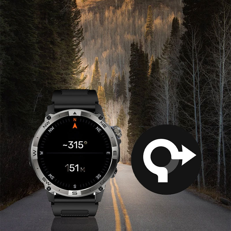 Synapik Outdoor Smart Bluetooth Fitness Watch for Active Lifestyles