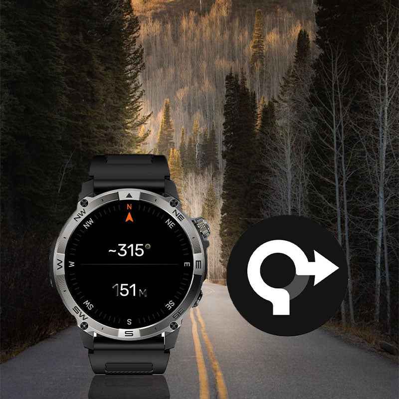 Synapik Outdoor Smart Bluetooth Fitness Watch for Active Lifestyles