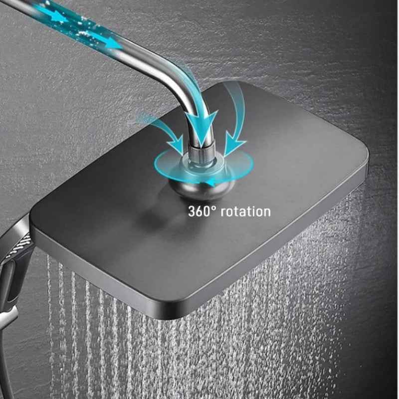 Synapik Intelligent Pressurized Thermostatic Digital Display Shower Faucet Set