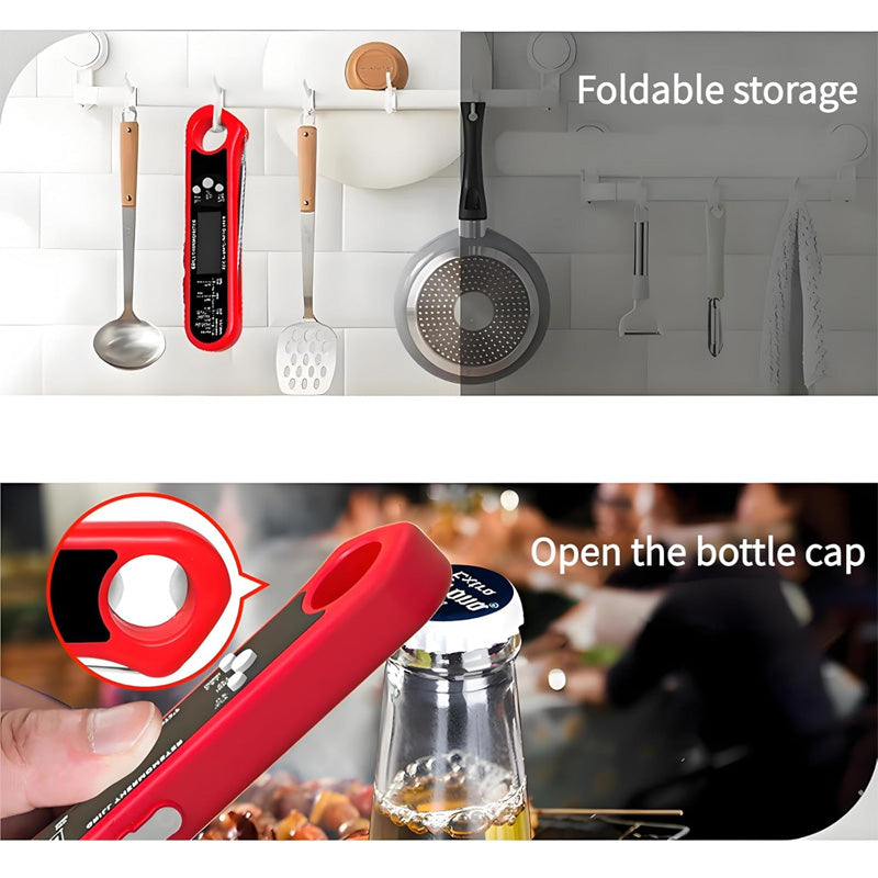 Synapik Instant Read Thermometer for Cooking - Precision Temperature Measurements for Perfect Results