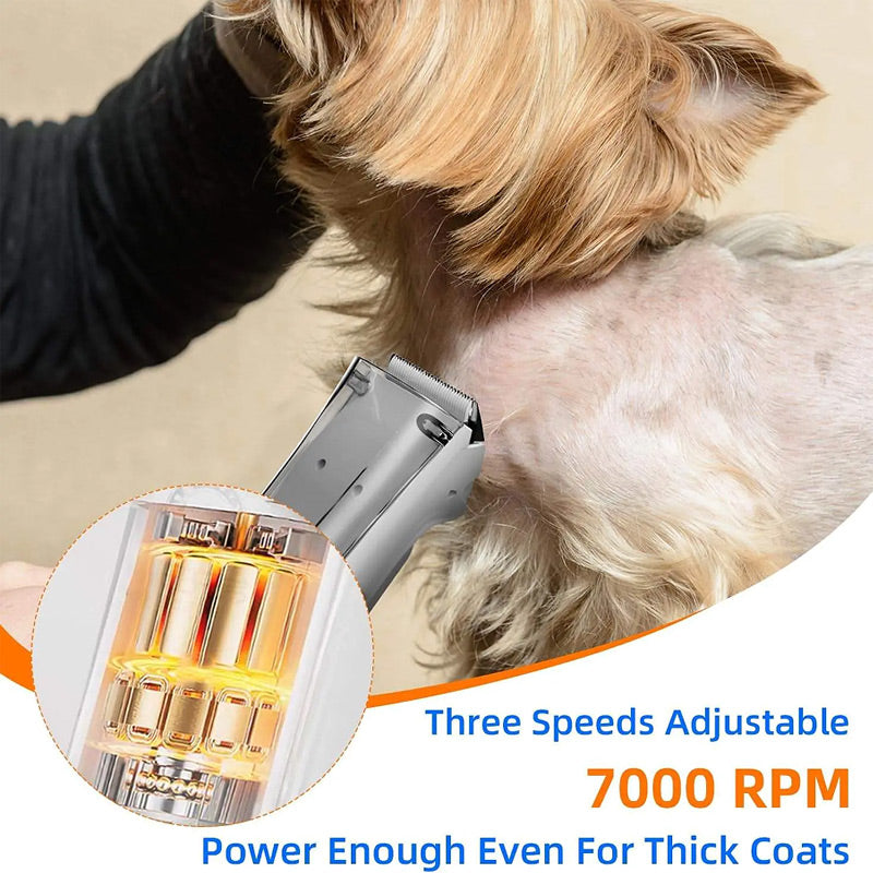Synapik Pet Shaver with Suction and Recycling Bin for Effortless Grooming