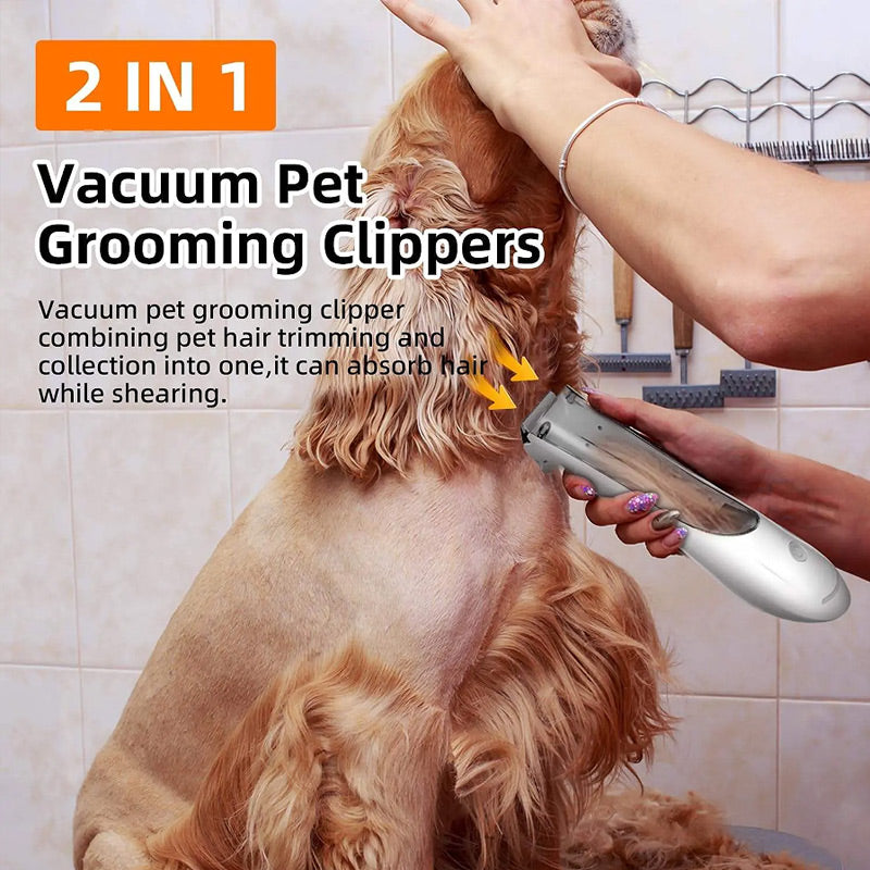 Synapik Pet Shaver with Suction and Recycling Bin for Effortless Grooming