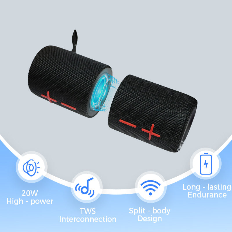 Synapik Bluetooth Speaker - 2 in 1 Magnetic Dual Splittable Design