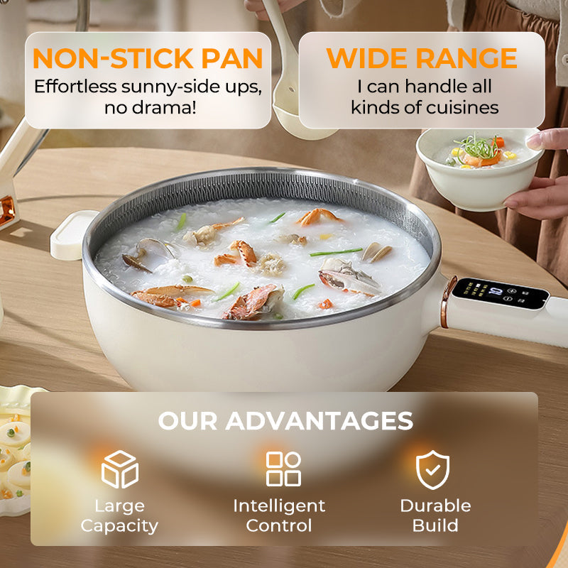 Synapik Non-stick Electric Wok for Effortless Cooking and Stir-Frying