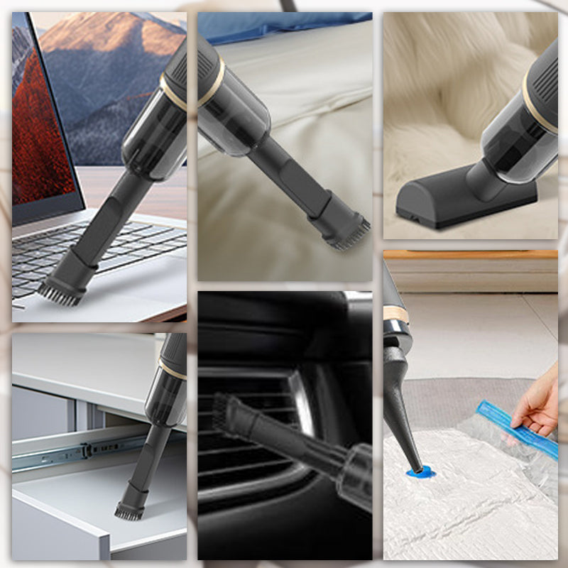 Synapik Wireless Handheld Car Vacuum Cleaner Set - Multi-Function Design for Ultimate Cleanliness