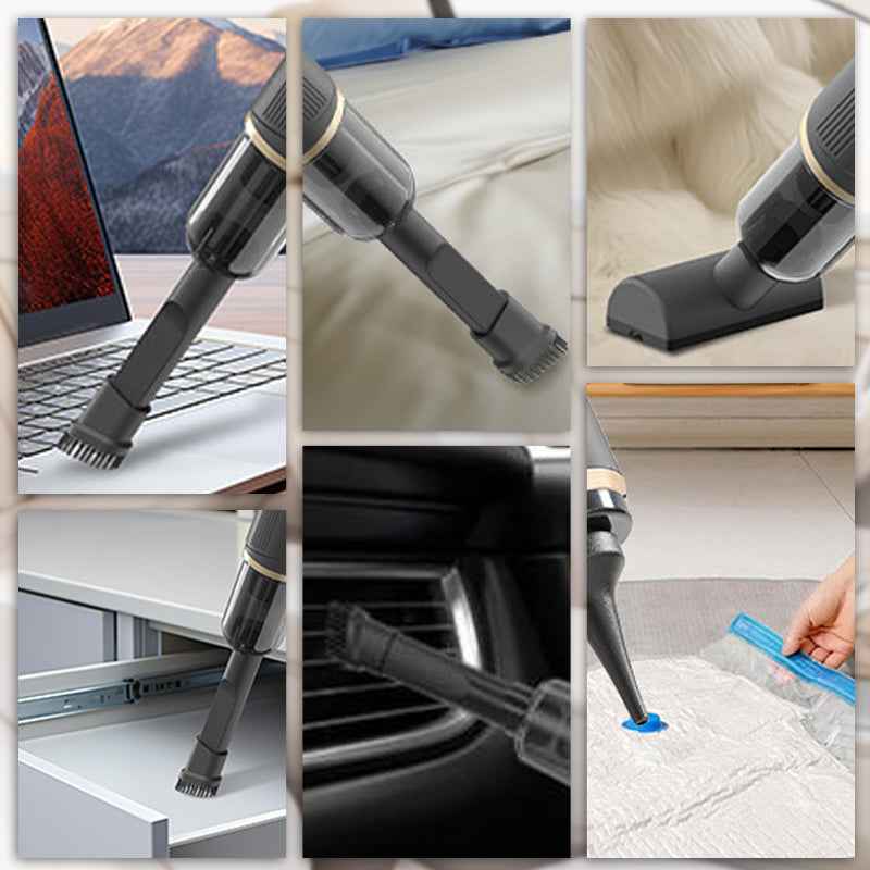 Synapik Wireless Handheld Car Vacuum Cleaner Set - Multi-Function Design for Ultimate Cleanliness