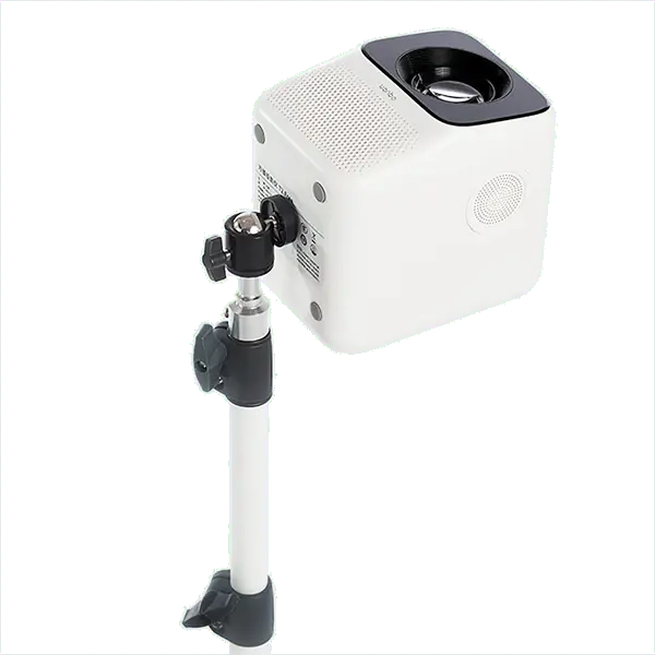 Synapik Foldable Projector Stand - White Floor Stand for Stability and Portability