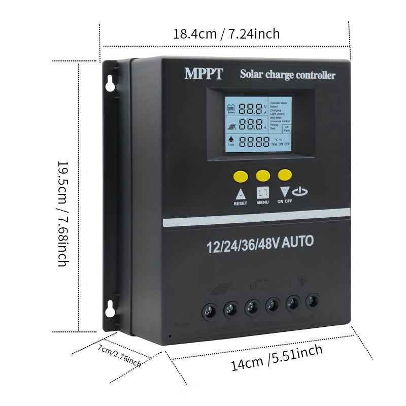 Synapik LCD Dual USB Solar Charge Controller