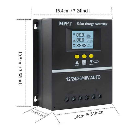 Synapik LCD Dual USB Solar Charge Controller