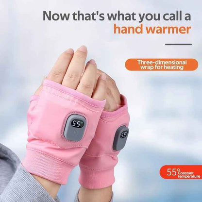 Synapik USB Adjustable heating gloves with digital display