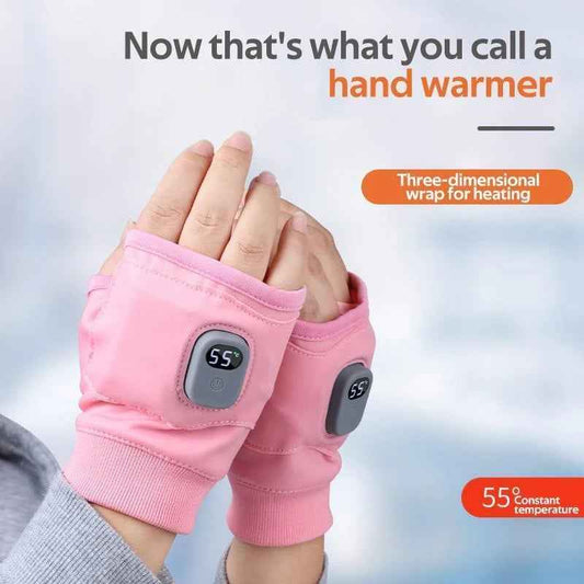 Synapik USB Adjustable heating gloves with digital display
