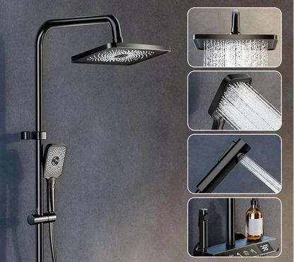 Synapik Intelligent Pressurized Thermostatic Digital Display Shower Faucet Set
