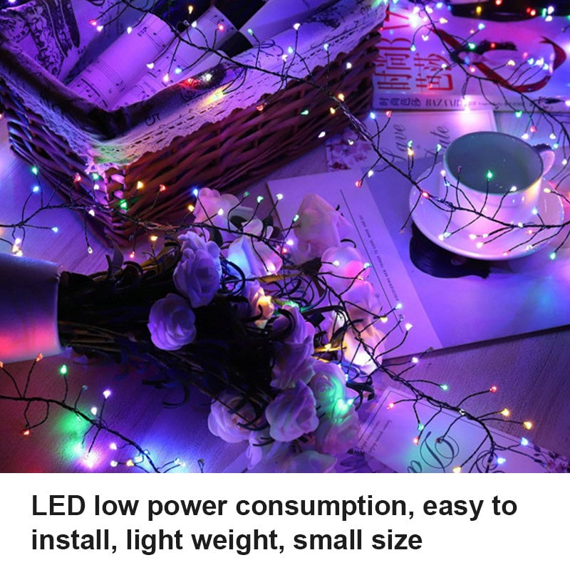 Synapik LED Copper Wire Firecracker Light String(2PCS)