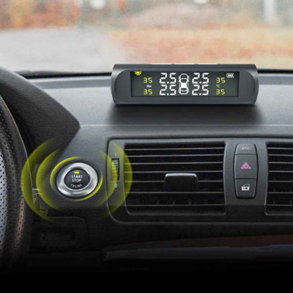 Synapik Solar Tire Pressure Monitor with Real-Time Four Wheel Display