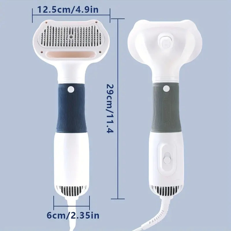 Synapik Pet Hair Dryer Comb - 3 in 1 Effortless Grooming Tool for Pets