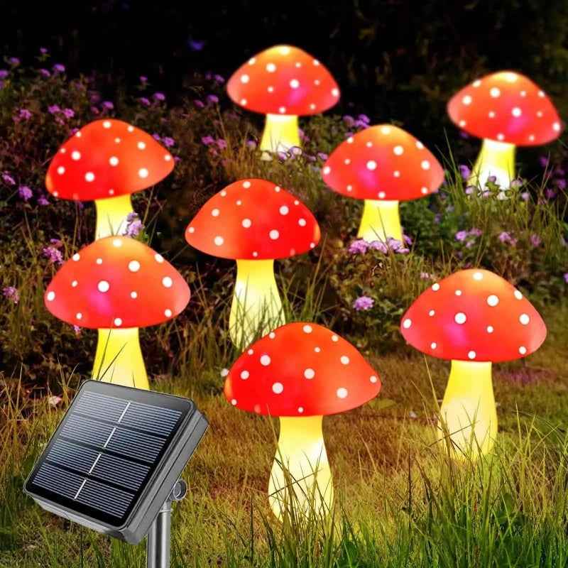 Synapik Colorful Solar Mushroom Lights