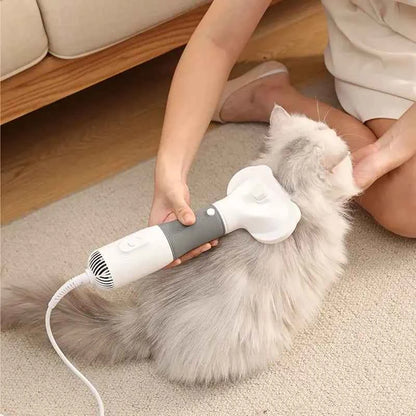 Synapik Pet Hair Dryer Comb - 3 in 1 Effortless Grooming Tool for Pets
